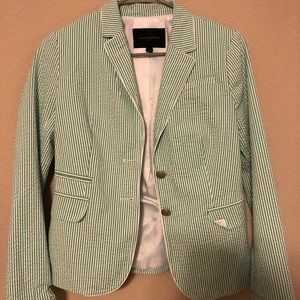 Banana Republic Seersucker Blazer Mint Size 2